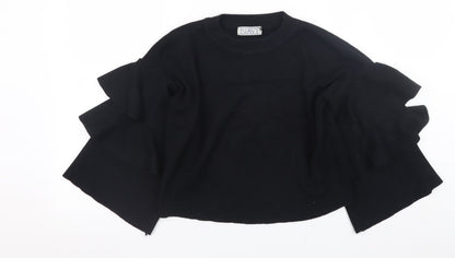 Womens UK Size 2 NAVY Black Pullover Jumper