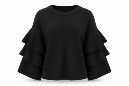 Womens UK Size 2 NAVY Black Pullover Jumper