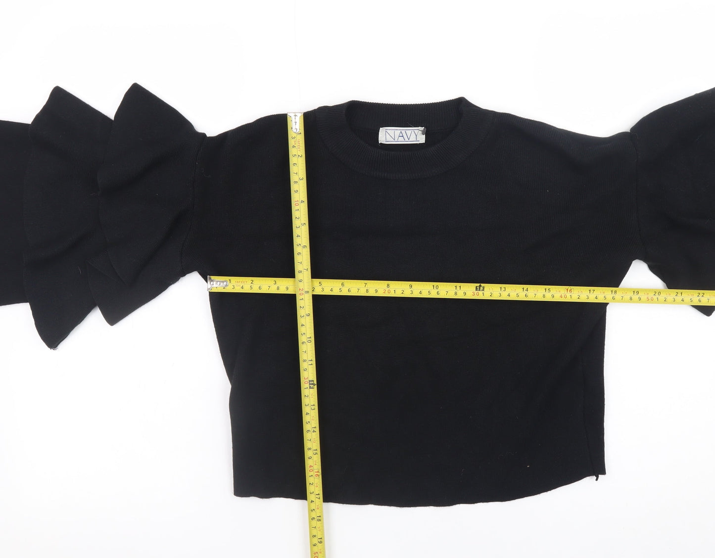 Womens UK Size 2 NAVY Black Pullover Jumper