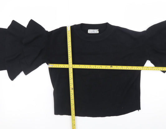 Womens UK Size 2 NAVY Black Pullover Jumper