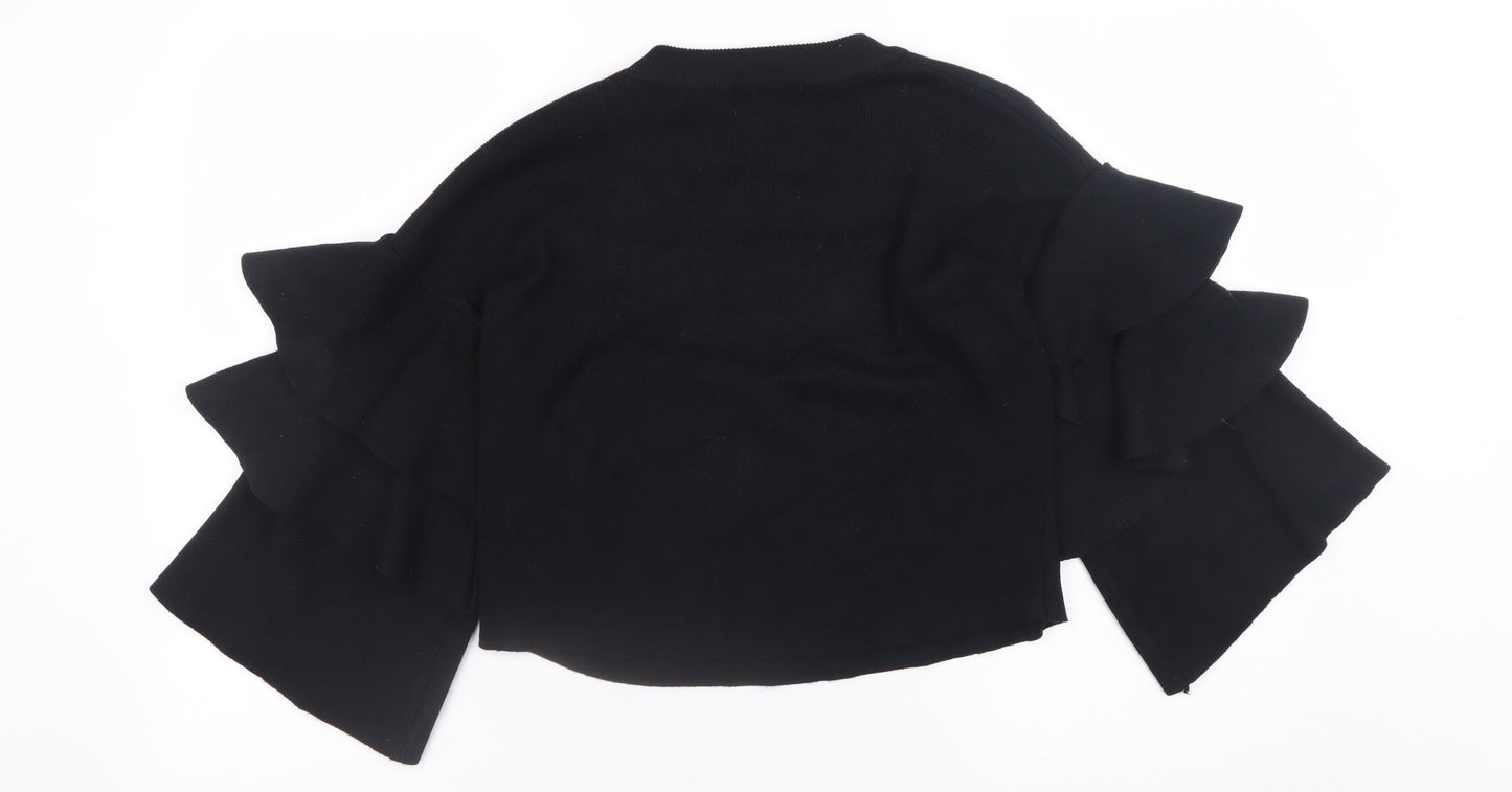 Womens UK Size 2 NAVY Black Pullover Jumper
