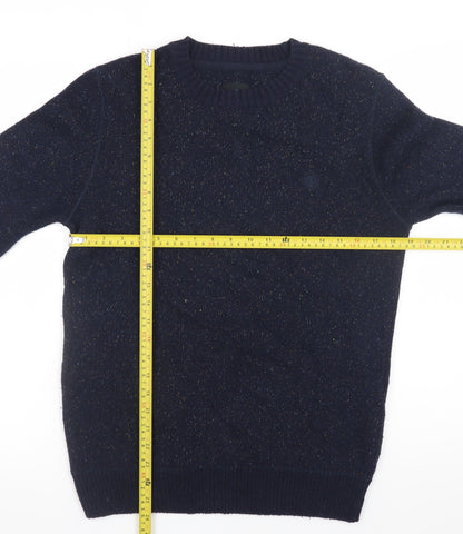 Element Men's Blue Wool Blend Crew Neck Pullover Jumper Size S