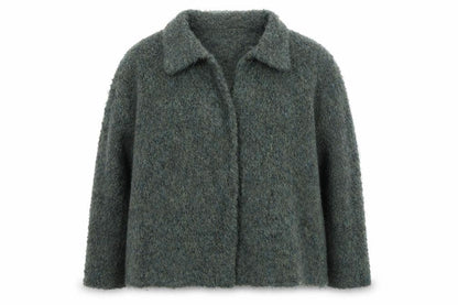 EAST Women’s Green Wool Blend Collared Cardigan XL