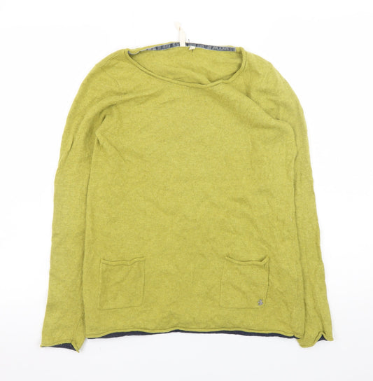 White Stuff Women Green Lambswool Blend Jumper Size 12