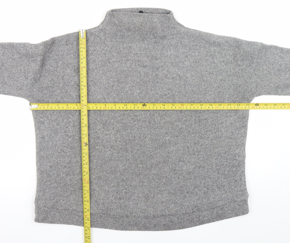 New Look Women Grey Mock Neck Pullover Jumper Size S