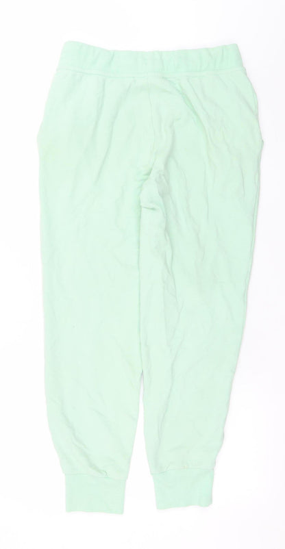 Fila Womens Green Jogger Trousers M Cotton Blend Logo Stretch