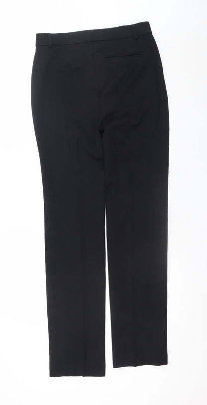 Marks and Spencer Women's Black Size 8 Long Slim Stretch Work Trousers