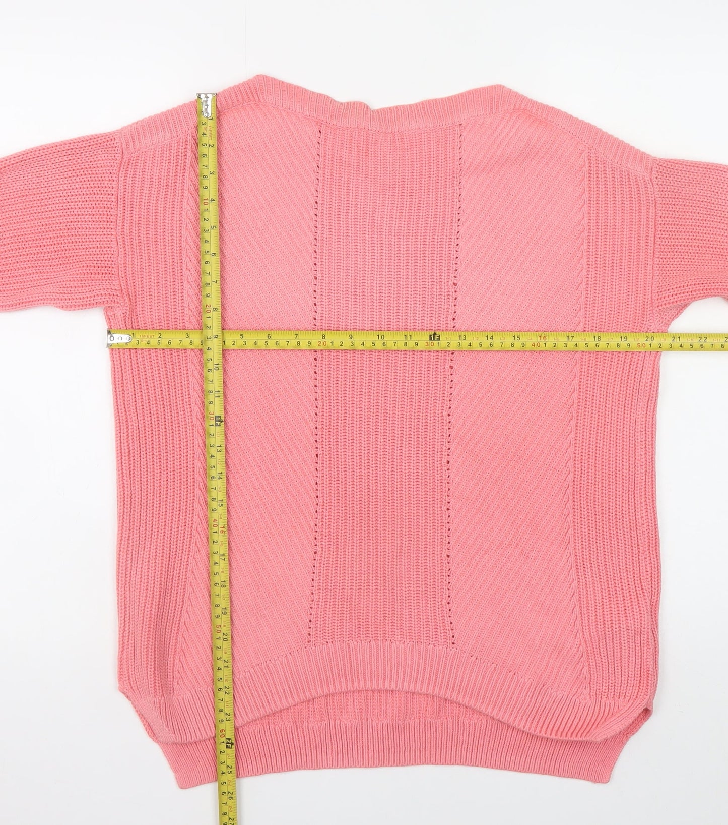 Marks and Spencer Women’s Pink Cotton Knit Jumper Medium