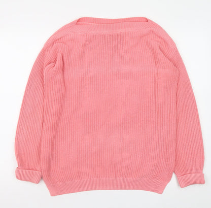 Marks and Spencer Women’s Pink Cotton Knit Jumper Medium