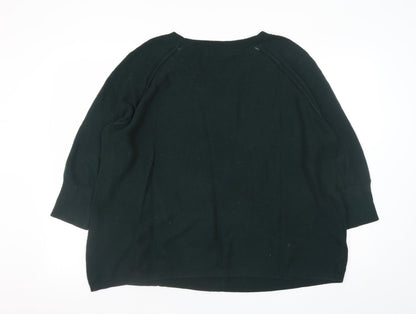 Vero Moda Womens Green L Relaxed Knit Pullover Jumper