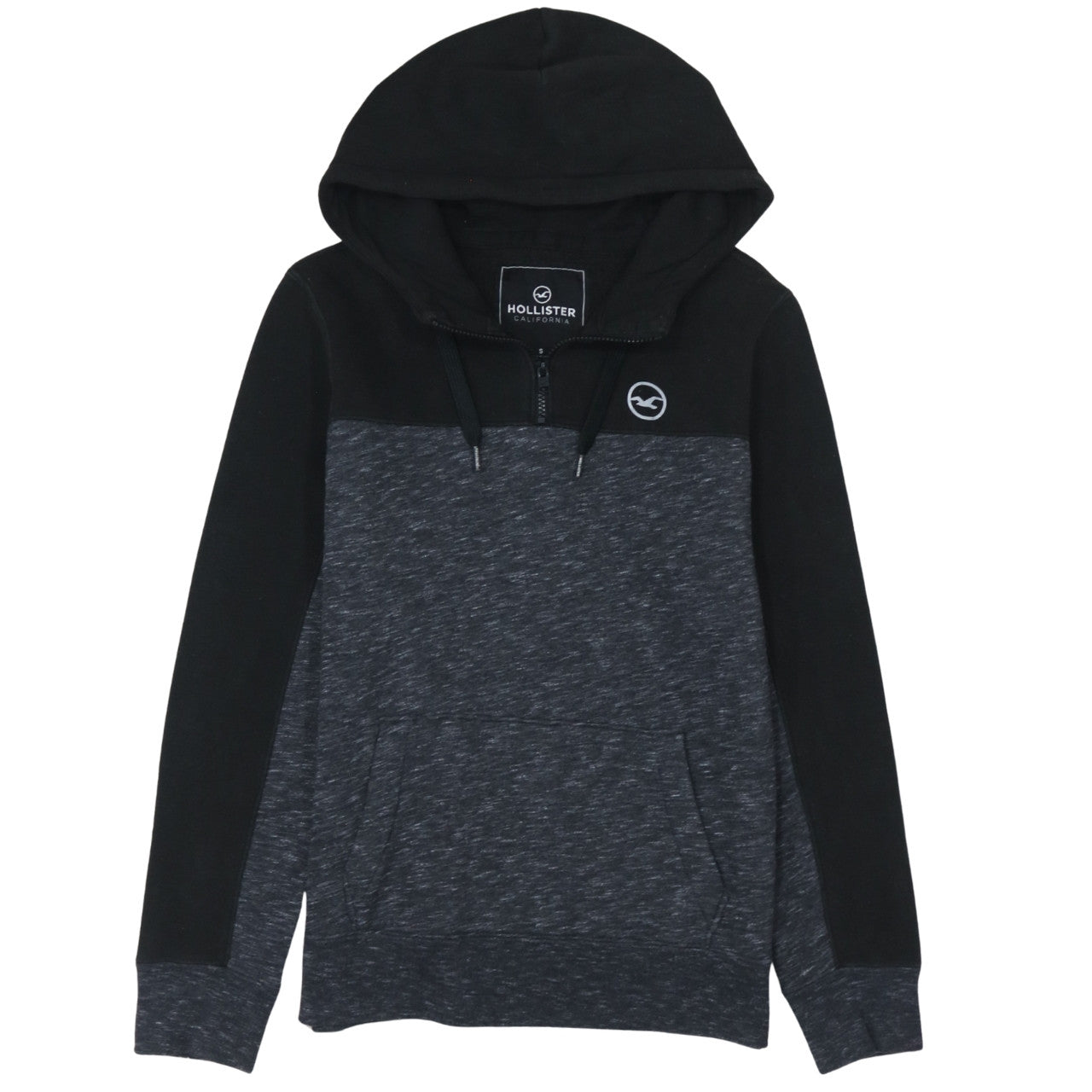 Mens UK Size S Hollister Black Pullover Hoodie