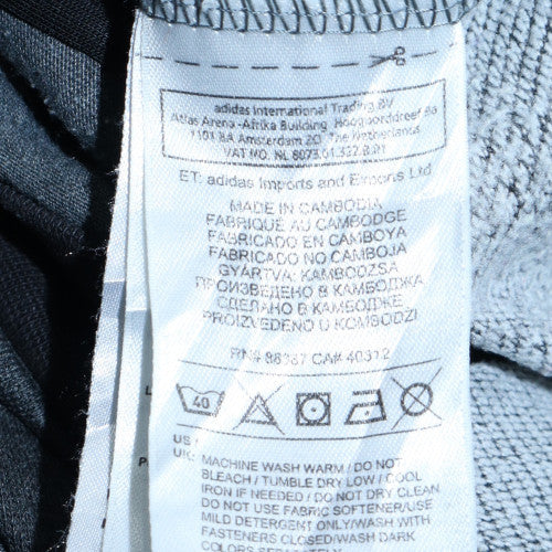 Mens UK Size S adidas Grey Full Zip Hoodie
