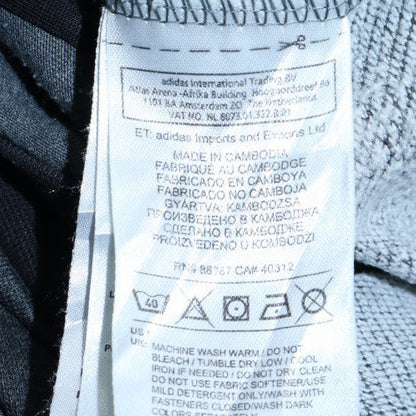 Mens UK Size S adidas Grey Full Zip Hoodie