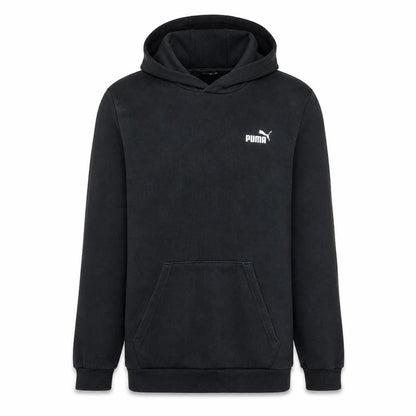 Front view of Puma boys’ black xl hoodie pullover fleece lined casual sweatshirt