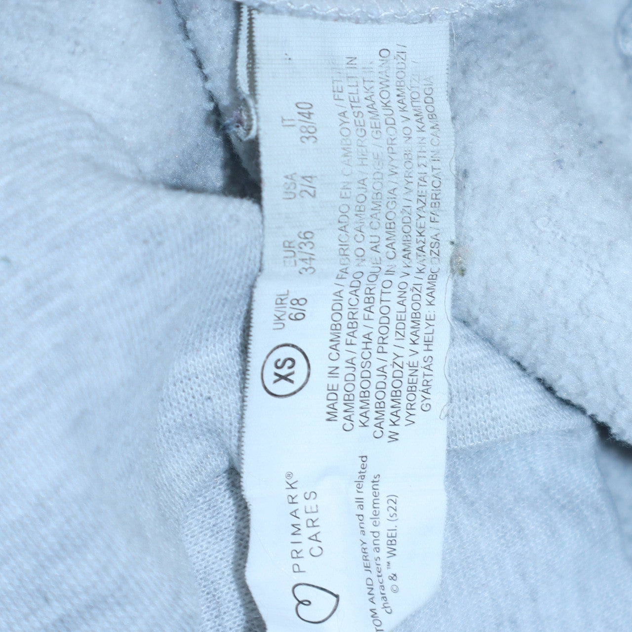 Womens UK Size XS Primark Grey Pullover Sweatshirt