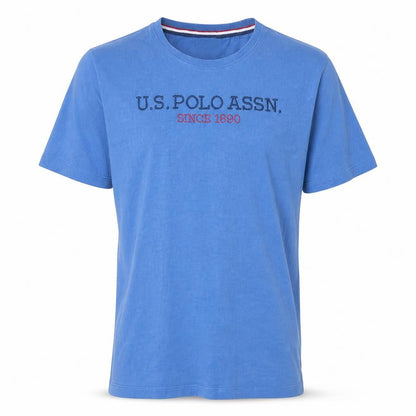 U.S. Polo Assn. Men's Blue Cotton Crew Neck Short Sleeve T-Shirt L