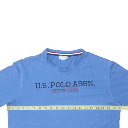U.S. Polo Assn. Men's Blue Cotton Crew Neck Short Sleeve T-Shirt L