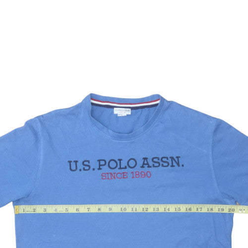 U.S. Polo Assn. Men's Blue Cotton Crew Neck Short Sleeve T-Shirt L