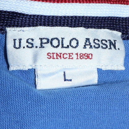 U.S. Polo Assn. Men's Blue Cotton Crew Neck Short Sleeve T-Shirt L