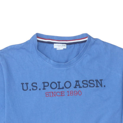 U.S. Polo Assn. Men's Blue Cotton Crew Neck Short Sleeve T-Shirt L