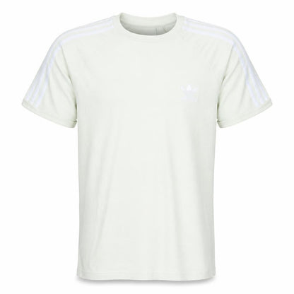 Front view of Adidas Men's White Short Sleeve Crew Neck Sports T-Shirt M