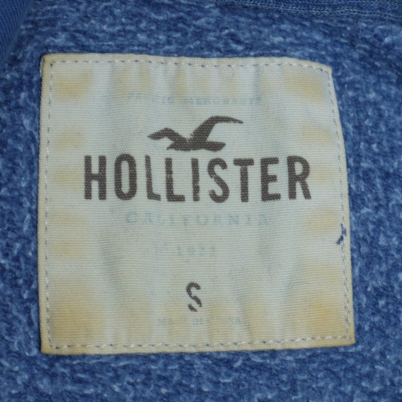 Mens UK Size S Hollister Blue Pullover Hoodie