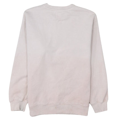 Zara Girls Beige Sweatshirt 11-12 Years Pullover Crew Neck Embroidered