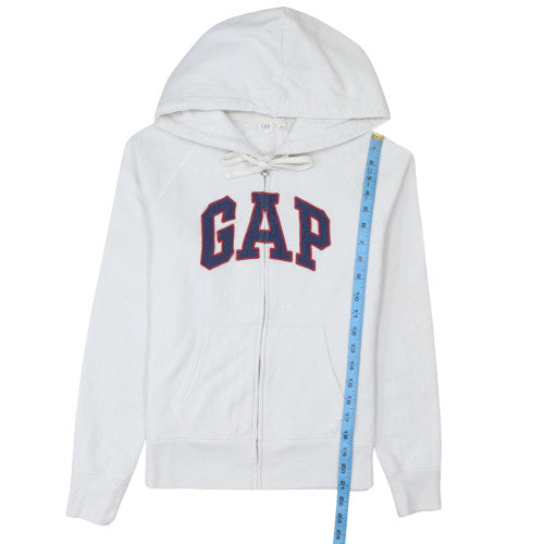 Womens UK Size XS Gap White Full Zip Hoodie