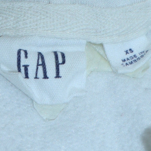 Womens UK Size XS Gap White Full Zip Hoodie