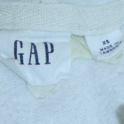 Womens UK Size XS Gap White Full Zip Hoodie
