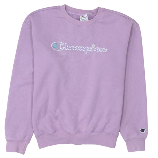 Womens UK Size M Champion Purple Pullover Sweatshirt