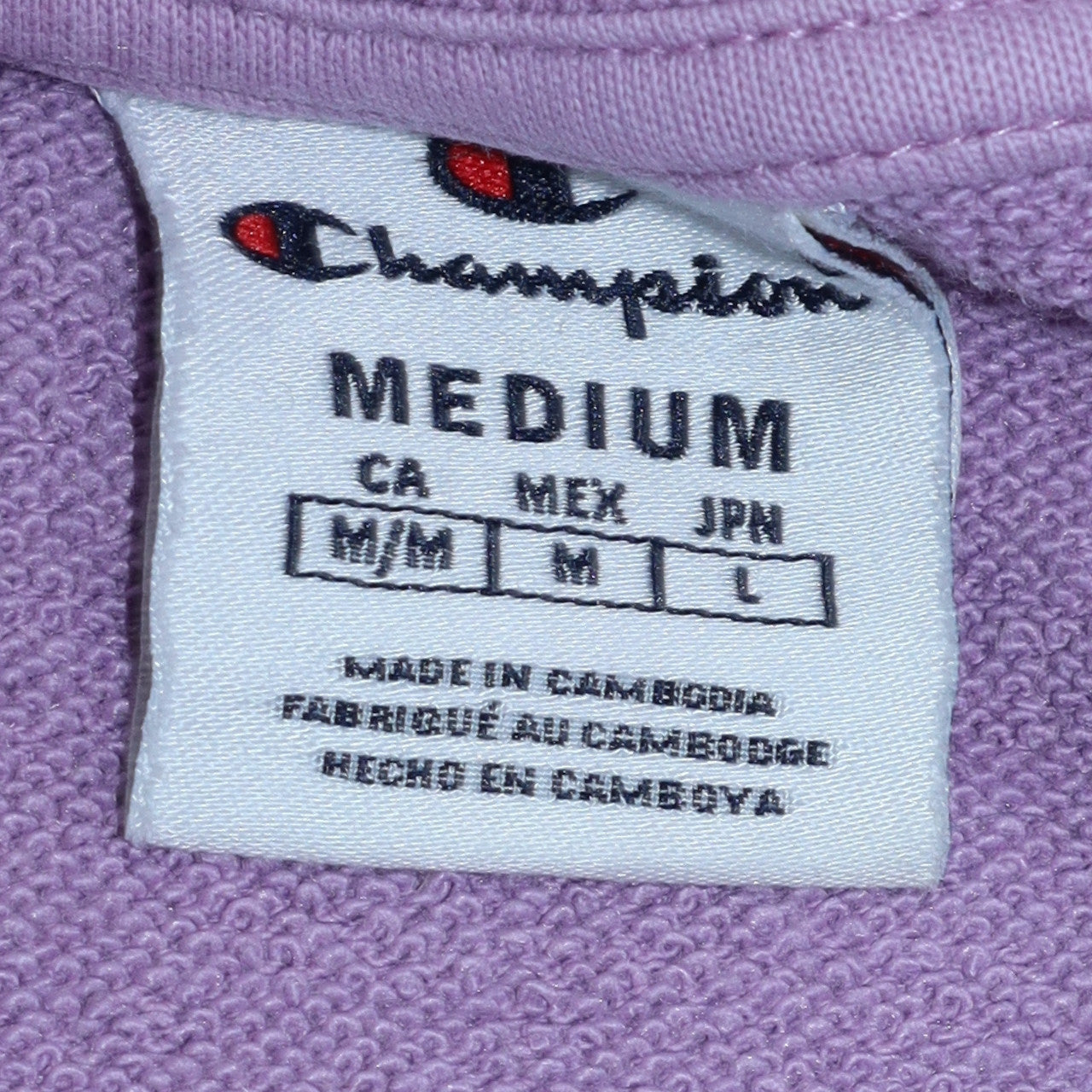 Womens UK Size M Champion Purple Pullover Sweatshirt