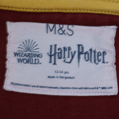 Marks and Spencer Girls Burgundy Gryffindor Sweatshirt 13-14 Years Pullover Cotton Blend
