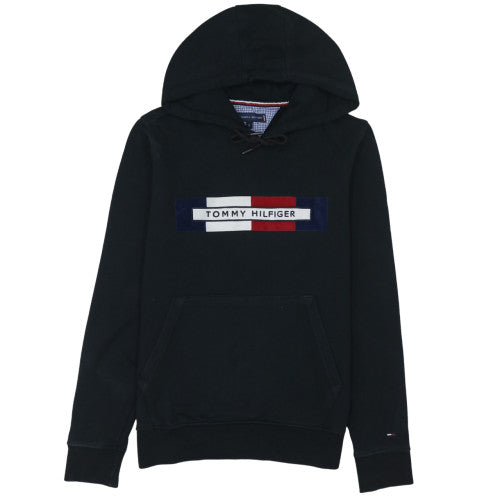 Mens UK Size S Tommy Hilfiger Black Pullover Hoodie