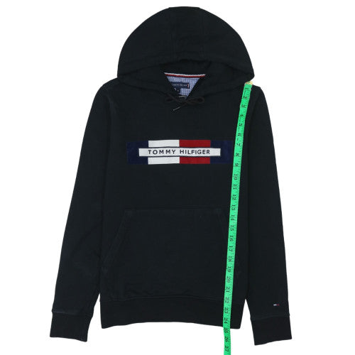 Mens UK Size S Tommy Hilfiger Black Pullover Hoodie