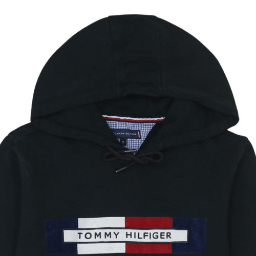 Mens UK Size S Tommy Hilfiger Black Pullover Hoodie