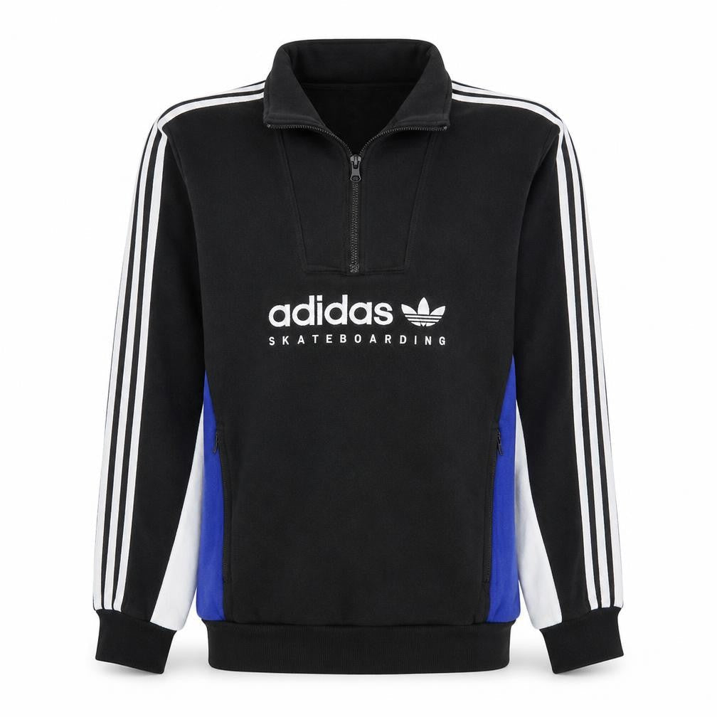Mens UK Size S adidas Black Henley Sweatshirt