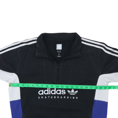 Mens UK Size S adidas Black Henley Sweatshirt