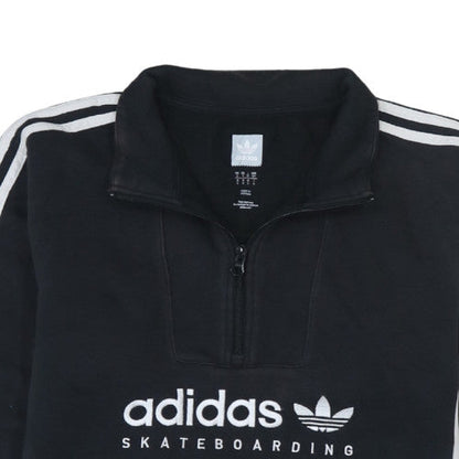 Mens UK Size S adidas Black Henley Sweatshirt