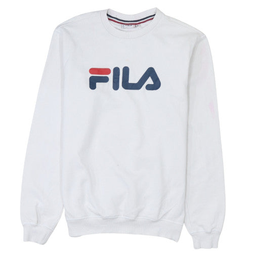 Womens UK Size XS FILA White Pullover Sweatshirt