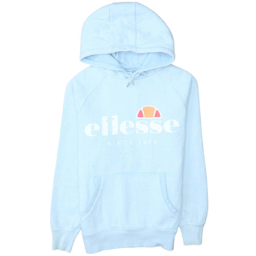 Womens UK Size XS ellesse Blue Pullover Hoodie