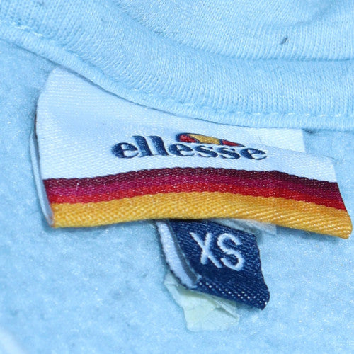 Womens UK Size XS ellesse Blue Pullover Hoodie