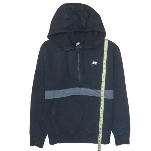Mens UK Size M Nike Black 1/2 Zip Hoodie