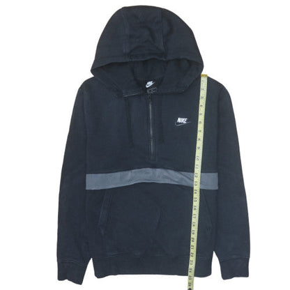 Mens UK Size M Nike Black 1/2 Zip Hoodie