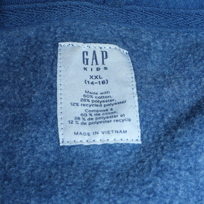 GAP Boys Blue Full Zip Hoodie 14-16 Years Logo Fleece Sweatshirt