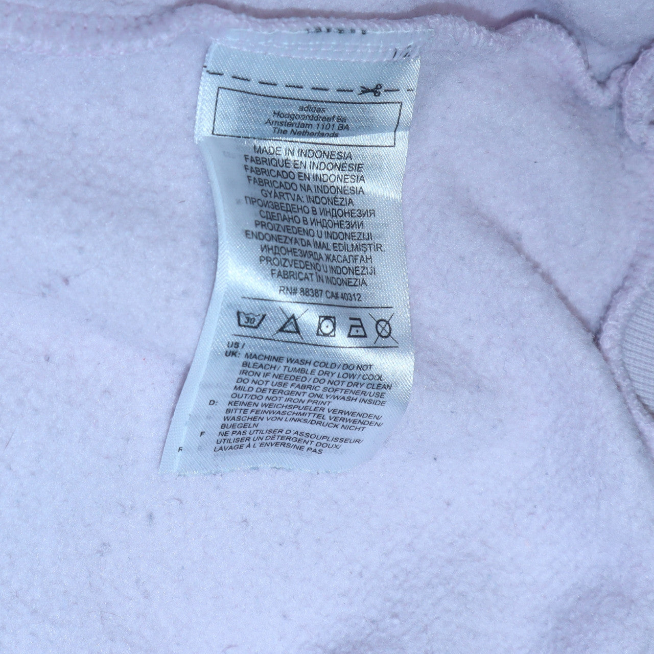 Womens UK Size 12 adidas Pink Pullover Hoodie