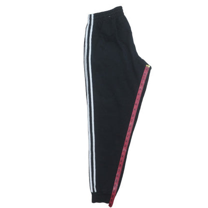 Adidas Women Black Jogger Trousers Medium Fleece Cuffed Sportswear