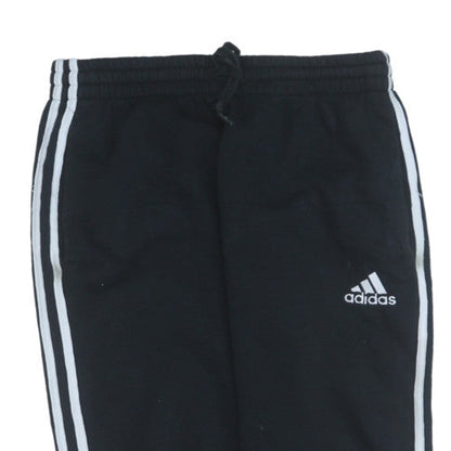 Adidas Women Black Jogger Trousers Medium Fleece Cuffed Sportswear