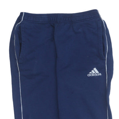 Adidas Men's Blue S Regular Fit Fleece Sweatpants