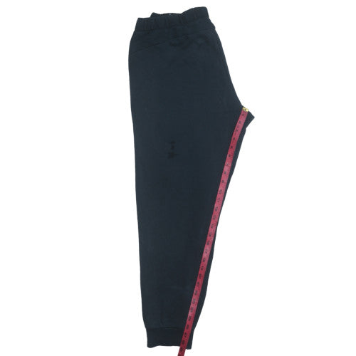 Puma Men's Black L Logo Sweatpants Joggers Elastic Waist